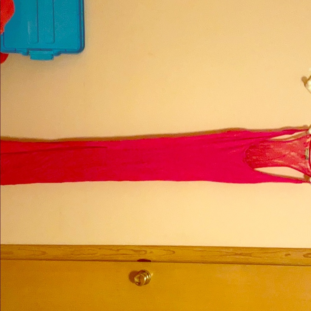 Hot pink maxi dress
